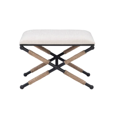 Ashburn Campaign Accent Stool - Linon - Image 2