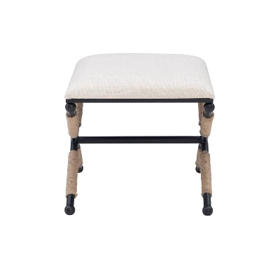 Ashburn Campaign Accent Stool - Linon - Image 3