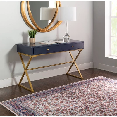 2 Drawer Campaign Desk - Linon - Image 8