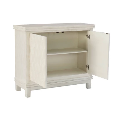 Seaton Carved Cabinet Cream - Linon - Image 2