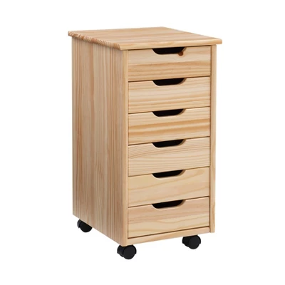 Cary 6 Drawer Rolling Storage Cart - Linon - Image 17