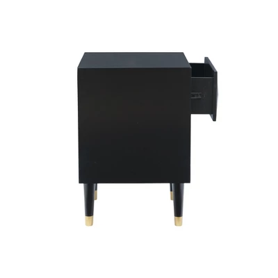 2 Drawer Geo Textured Nightstand - Linon - Image 4