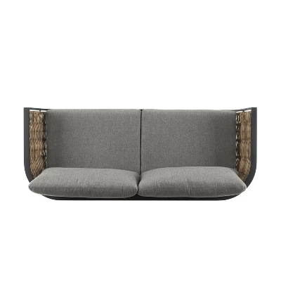 Ashby Loveseat - Gray/Black/Natural - Linon - Image 6