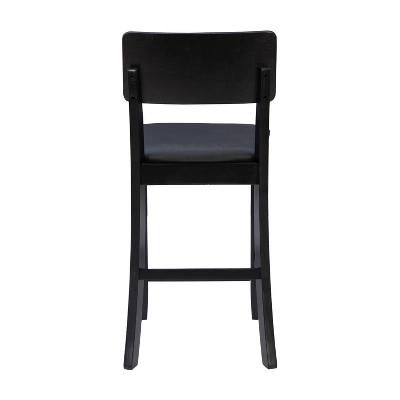 Torino Contemporary 24" Counter Height Barstool Hardwood/Black - Linon - Image 5
