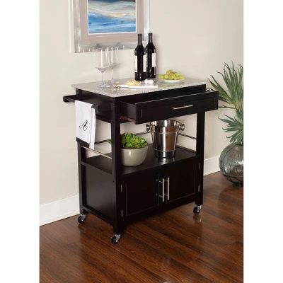 Cameron Kitchen Cart With Granite Top - Linon - Image 8