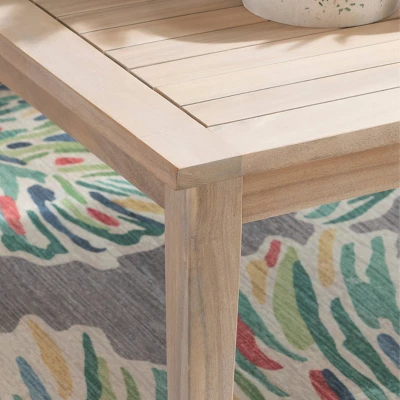 Linon Acacia Rectangle Melita Coffee Table Natural - Image 5