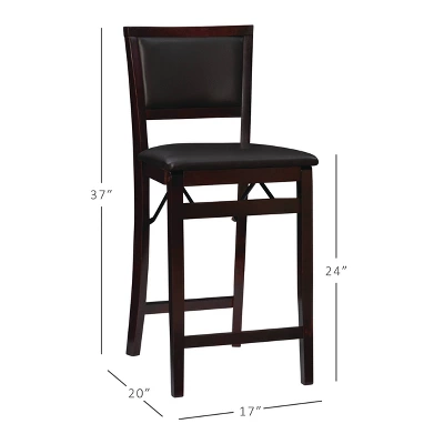 25" Torrin Folding Counter Height Barstool Espresso - Linon - Image 11