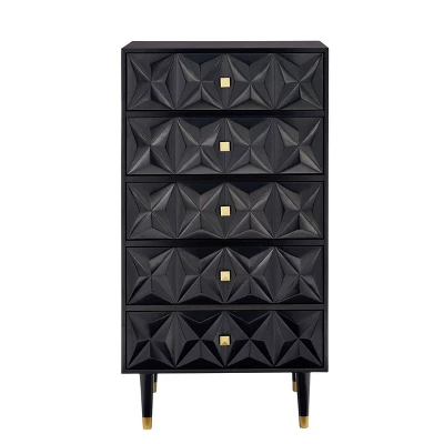 5 Drawer Geo Textured Chest - Linon