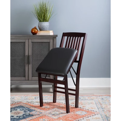 Set Of 2 Triena Mission Back Folding Chair Espresso - Linon - Image 11