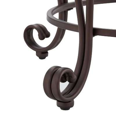 24" Genna Back Bar Counter Height Barstool Brown - Linon - Image 7