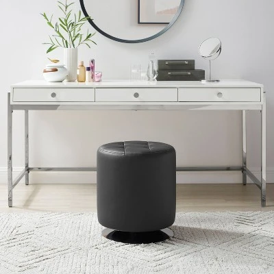 Stevens Swivel Ottoman - Linon - Image 5