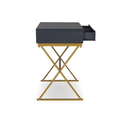 2 Drawer Campaign Desk - Linon - Image 4