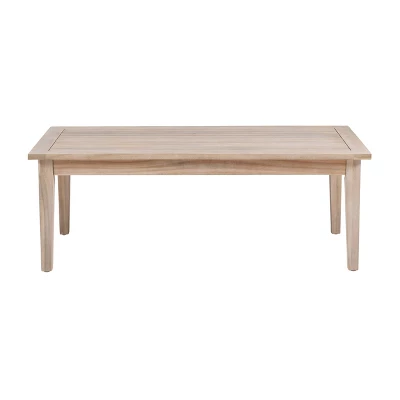 Linon Acacia Rectangle Melita Coffee Table Natural - Image 2