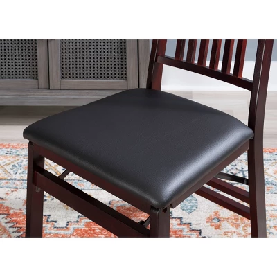 Set Of 2 Triena Mission Back Folding Chair Espresso - Linon - Image 13