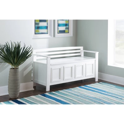 Laredo Storage Bench White - Linon - Image 9