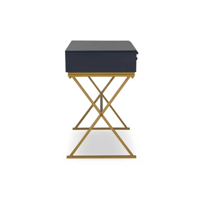 2 Drawer Campaign Desk - Linon - Image 3