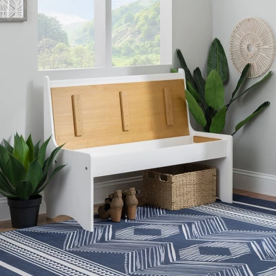 Large Merrill Back Rest Bench - Linon - Image 11