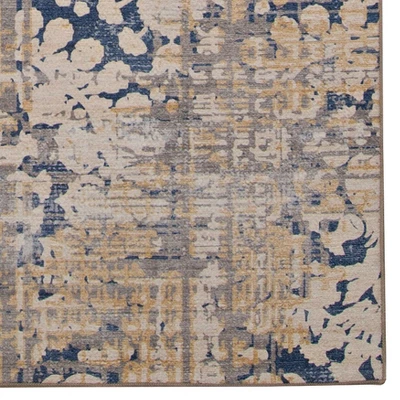 Selkirk Washable Outdoor Rug Navy/Sand - Linon - Image 2