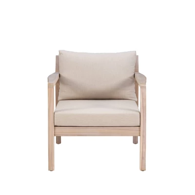 Linon 5pc Melita Acacia Conversation Set Natural - Image 7