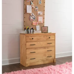 Vanessa 3 Drawer Bookcase Chest Natural - Linon