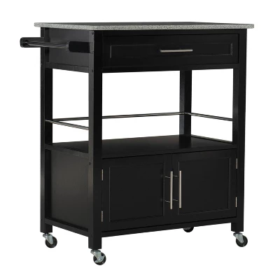 Cameron Kitchen Cart With Granite Top - Linon - Image 12