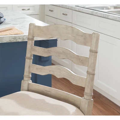 24" Marino Counter Height Barstool Upholstered Seat & Back - Linon - Image 7