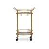 Round Metal Bar Cart Gold - Linon