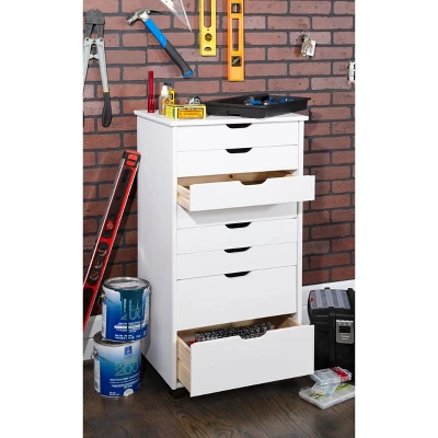 Cary 8 Drawer Rolling Storage Cart - Linon - Image 11