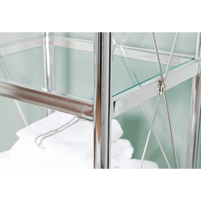 Pinnacle 4-Tier Shelf Chrome - Linon - Image 10