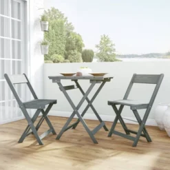 Rockport 3pc Square Table Set - Linon