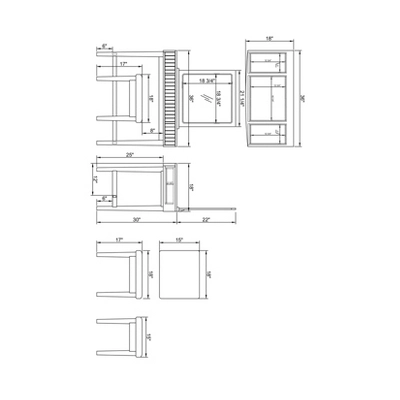 Garbo Vanity Set Cream - Linon - Image 9