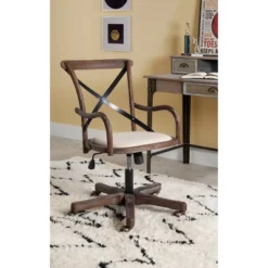 Carson Café Office Chair Gray - Linon