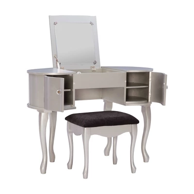 Paloma Vanity Set Silver - Linon - Image 2