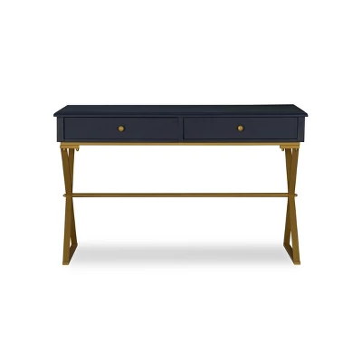 2 Drawer Campaign Desk - Linon - Image 2