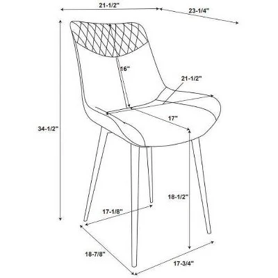 2pc Edler Dining Chairs - Linon - Image 12