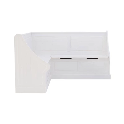 Tobin Corner Breakfast Nook White - Linon - Image 3