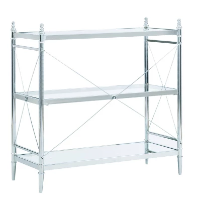 Pinnacle Floor Console Chrome - Linon - Image 3