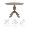 Torino Dining Tables Rustic Brown - Linon