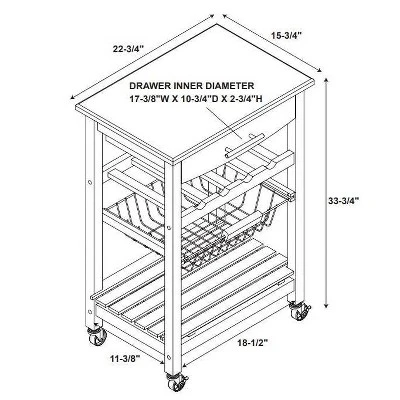 Clarke Kitchen Cart - Linon - Image 15