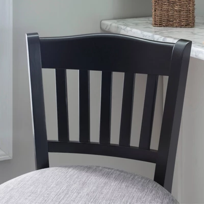 Set Of 2 Maryah Upholstered Barstools Black - Linon - Image 9