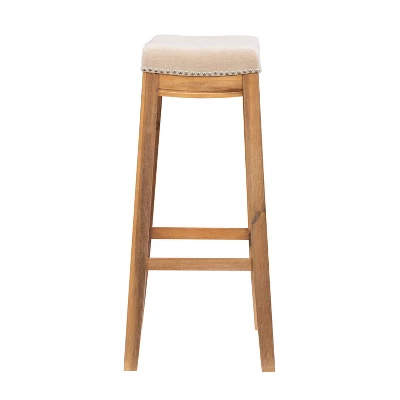 Claridge Rustic Backless Barstool - Linon - Image 3