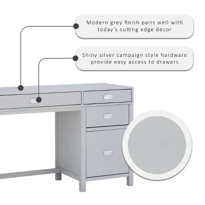 Peggy Side Storage Desk - Linon - Image 4