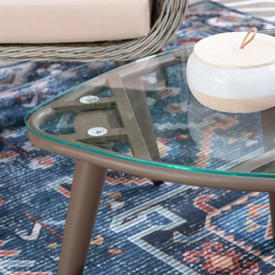 3pc Bertram Outdoor Wicker Conversation Set Gray - Linon - Image 12