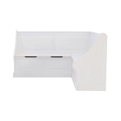 Tobin Corner Breakfast Nook White - Linon - Image 5
