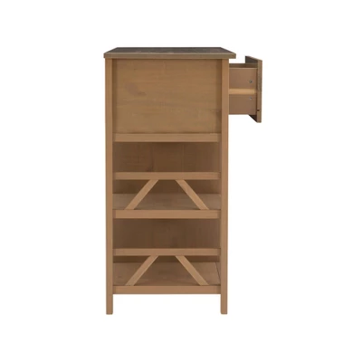 Titian Tall TV Stand For TVs Up To 50" Light Brown - Linon - Image 4