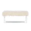 Faux Flokati Acrylic Leg Bench White - Linon