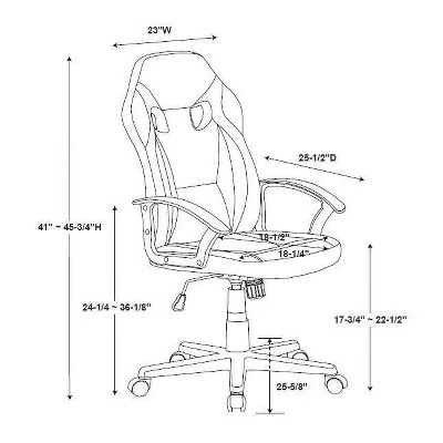 Landy Game Office Chair Pink - Linon - Image 8