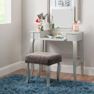 Harper Vanity Set Silver - Linon - Image 12