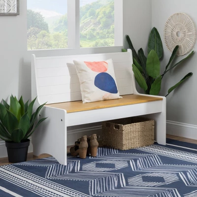 Large Merrill Back Rest Bench - Linon