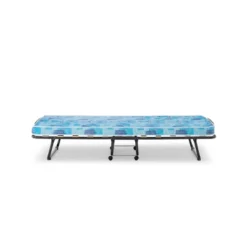 Twin Roma Folding Bed Blue - Linon
